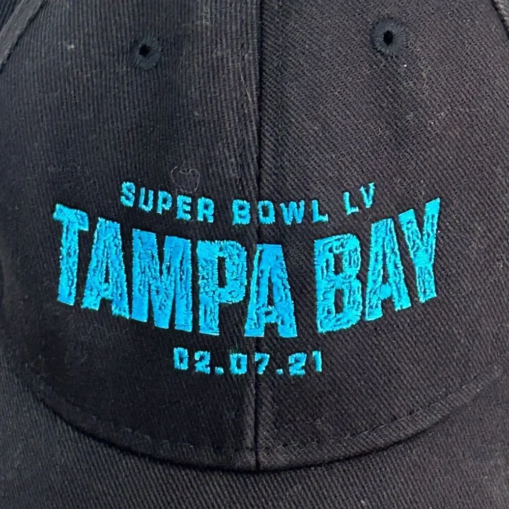 Fan Favorite Super Bowl LV Tampa Bay Unisex Hat One Size Black Cotton Blend